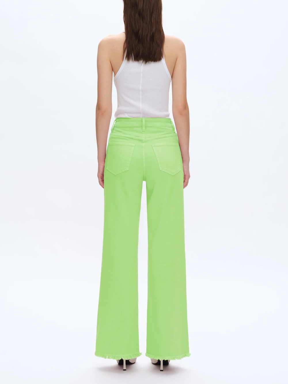 Bayeas Stella Wide-Leg Denim Jeans size 26 green